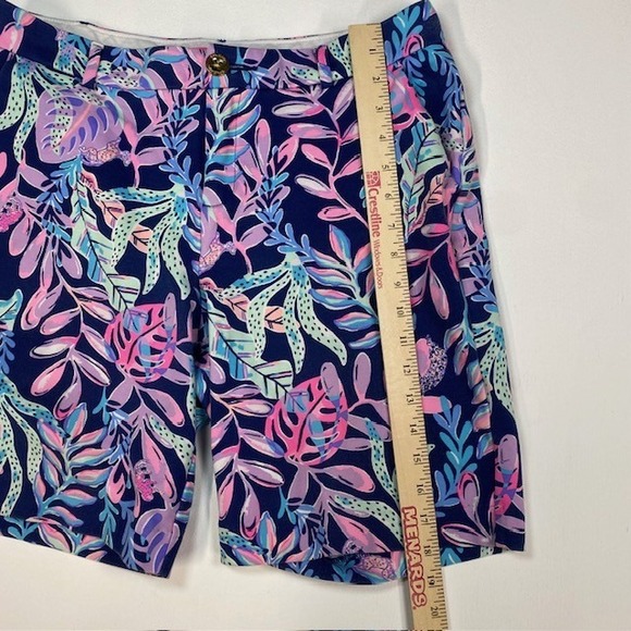 Lilly Pulitzer‎ Women's Natia Floral Print Shorts Size 10 Colorful Leaves - Picture 8 of 9